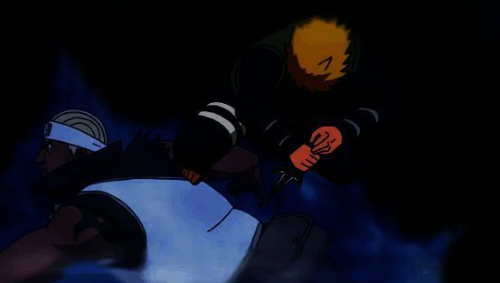 波风水门在忍界大战中的画面