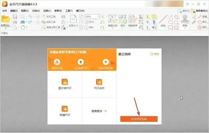 打开PDF文件操作界面图