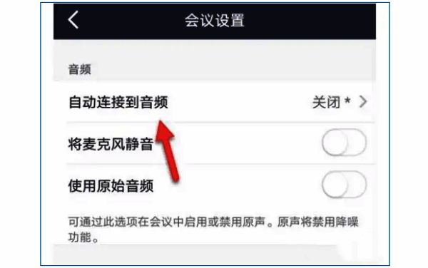 自动连接到音频选项页面