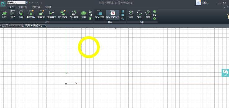 浩辰CAD看图王导入图纸后背景为白色的界面图