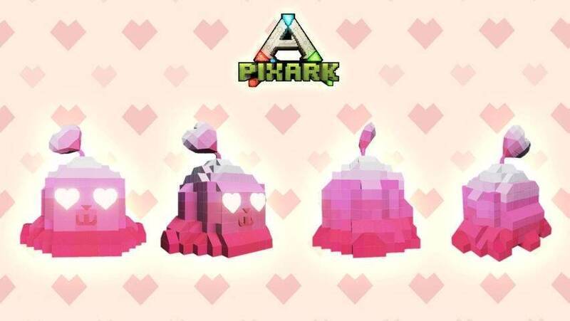 《方块方舟》中爱心史莱姆画面