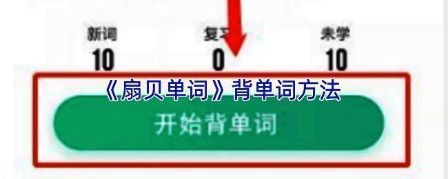 扇贝单词学习界面示例图