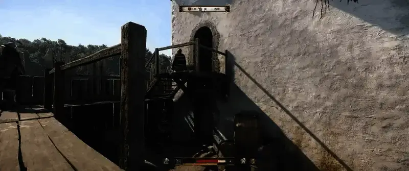 内巴科夫堡垒楼梯处门的场景