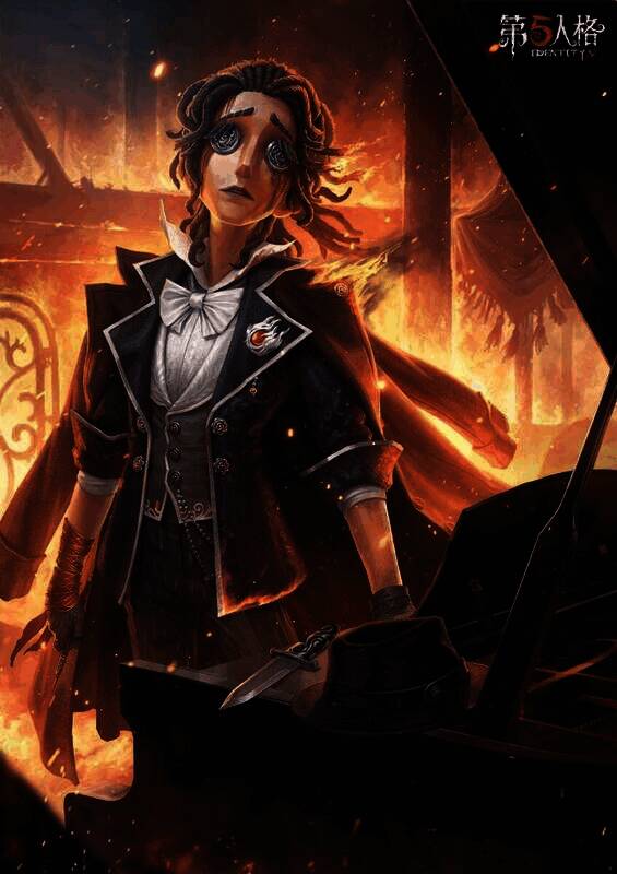 作曲家 - 被遗忘的乔治时装海报,燃烧演播厅场景