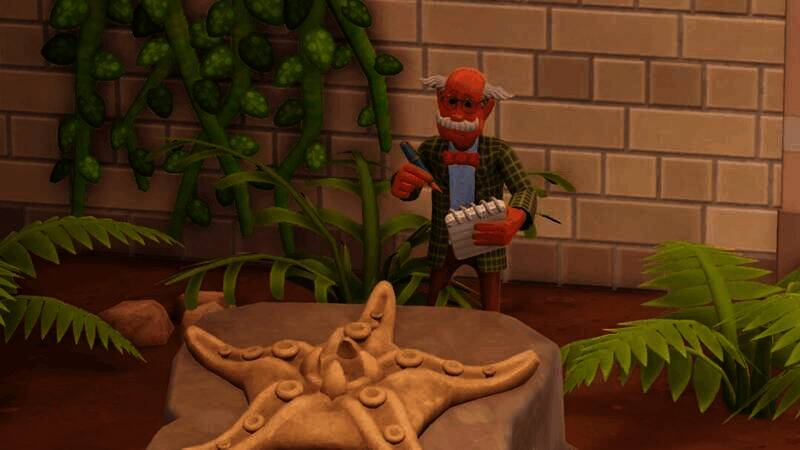 教授在博物馆场景图