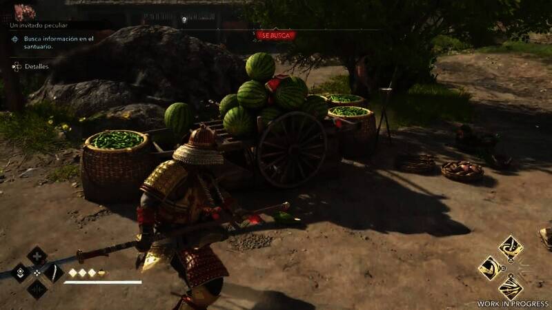 《刺客信条：影》弥助砍西瓜视频截图4