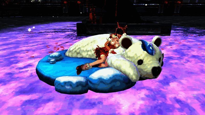 白熊躺椅外观图