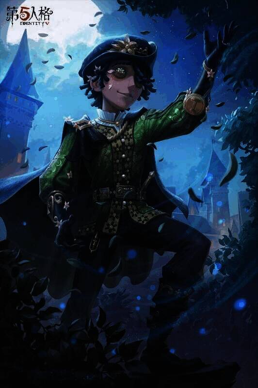 病患-罗密欧时装海报，月光下扬手颂歌，周身环绕荧光