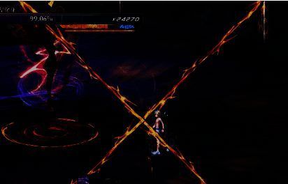 地板破碎回到boss身边破招画面