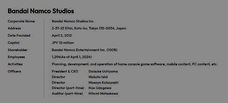 万代南梦宫相关数据图片2