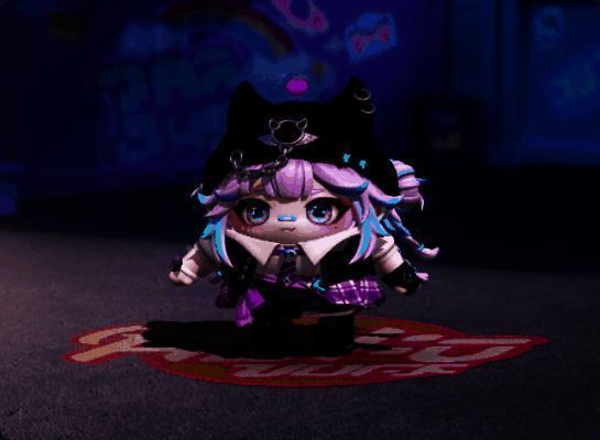 小天使银蓝和小恶魔星紫相遇场景图