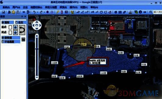 奥维互动地图显示面积周长示例图