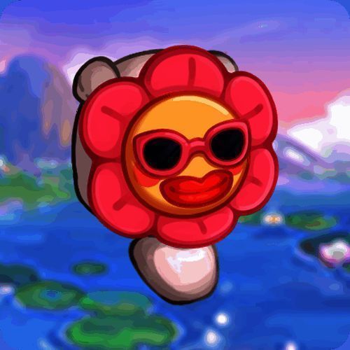 艳丽花花面具展示