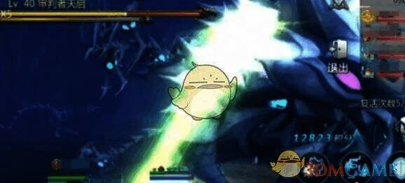 玩家在龙之谷世界天启巢穴躲避技能画面