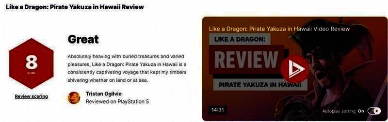 《如龙8外传：夏威夷海盗》游戏画面