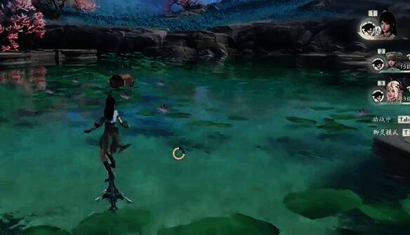 湖中的图片，有宝箱位置示意