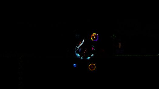 游戏中神器环绕角色的画面