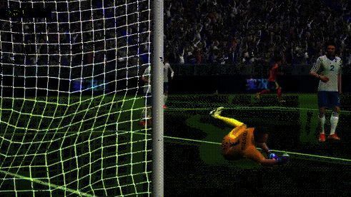 劳尔后点包抄射门动态图