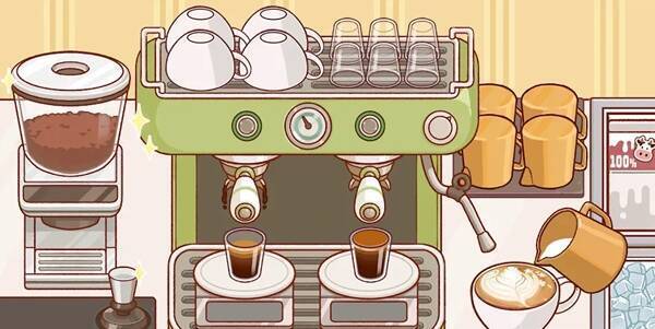 游戏中咖啡馆装饰相关画面