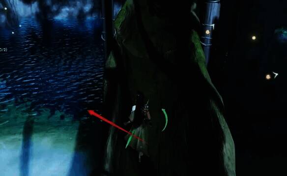 瀑布处宝箱画面