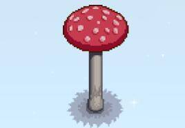 蘑菇树上放置树液采集器图