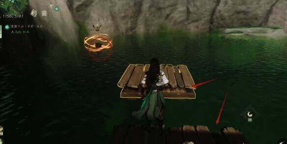 扔木板到水里的又一画面