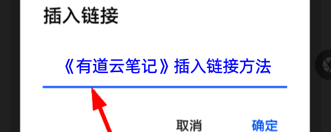 有道云笔记插入链接相关操作界面示例图