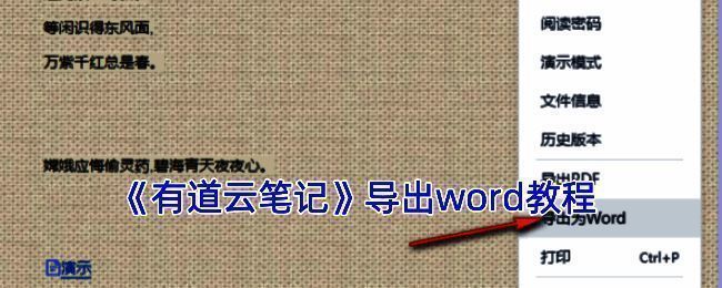 有道云笔记导出 Word 操作相关页面示例图1