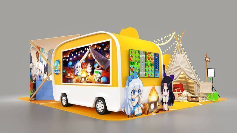 《泡泡堂》动漫展展台画面