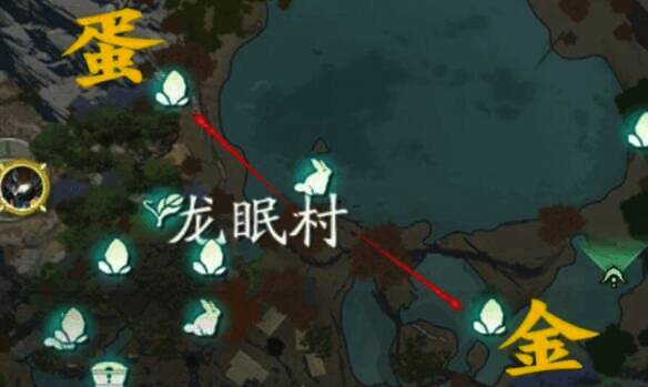 龙眠村金蛋位置图