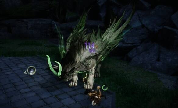 玩家闪避BOSS攻击画面