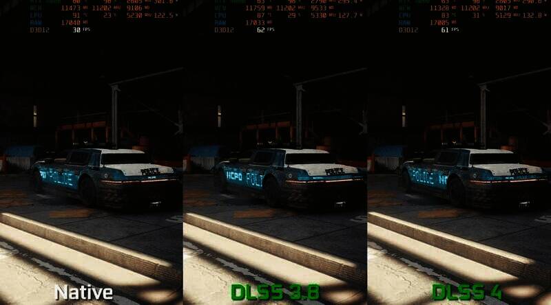 DLSS 3.8与DLSS 4对比图3