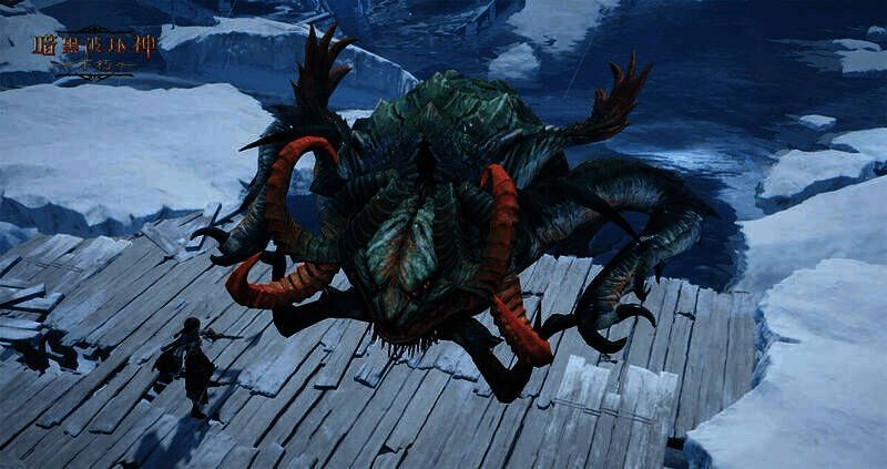 《暗黑破坏神：不朽》中玩家与拉塔击败巨型海兽画面