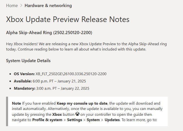 Xbox更新相关配图2