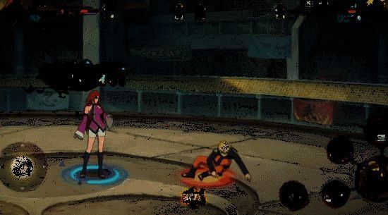 不风向鸣人献吻，鸣人释放影分身阻挡的画面