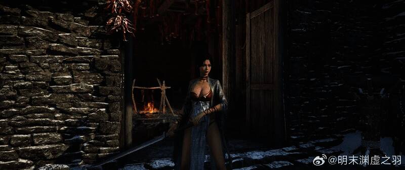 《明末：渊虚之羽》此前发布的性感女主截图画面