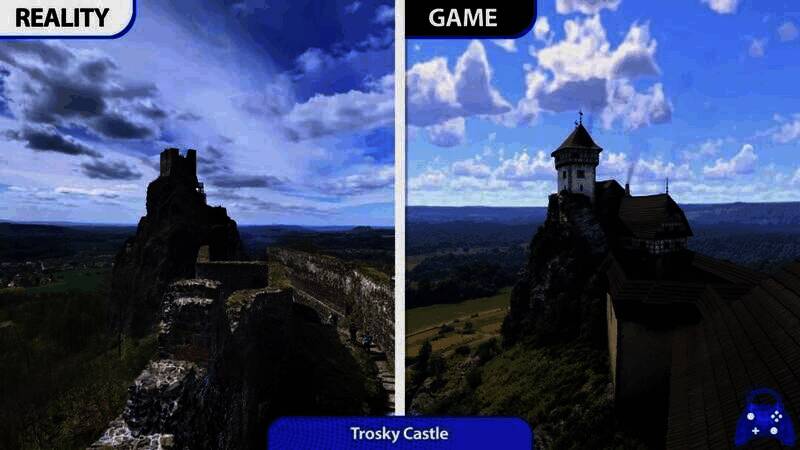 《天国:拯救 2》游戏与现实场景对比截图1