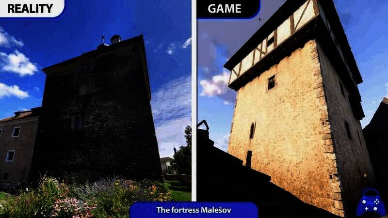 《天国:拯救 2》游戏与现实场景对比截图4