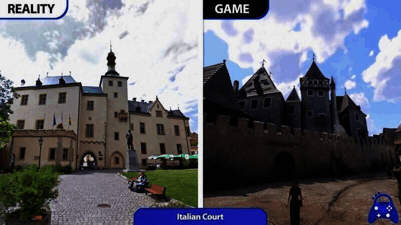 《天国:拯救 2》游戏与现实场景对比截图5