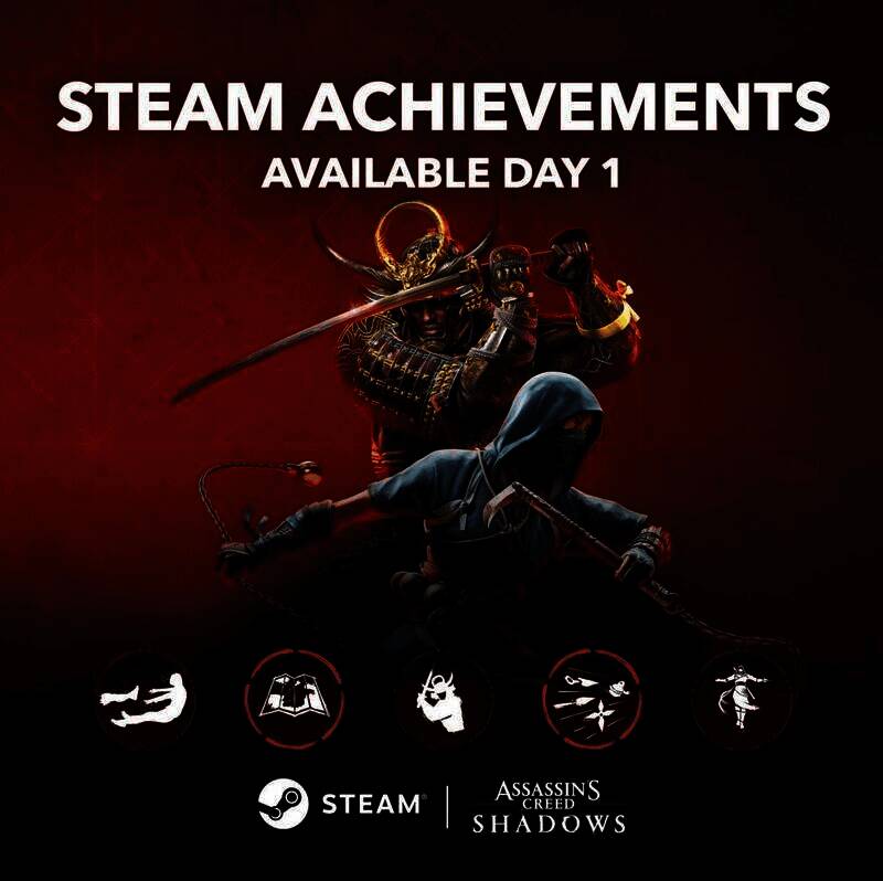 《刺客信条：影》Steam成就系统图中的战斗能力标志