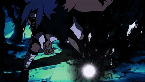 佐助与鸣人在终末之谷战斗场景图