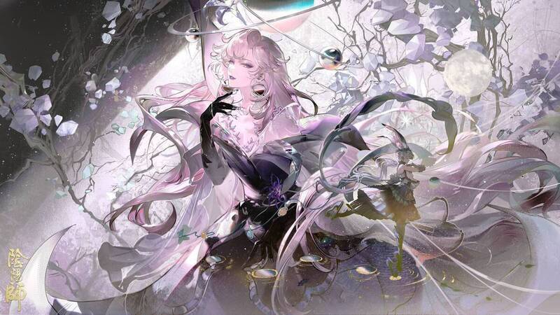 月读专属插画晓月华舞展示图