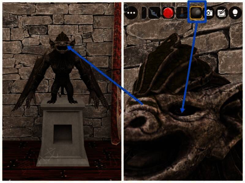 安装眼球后的怪物雕像