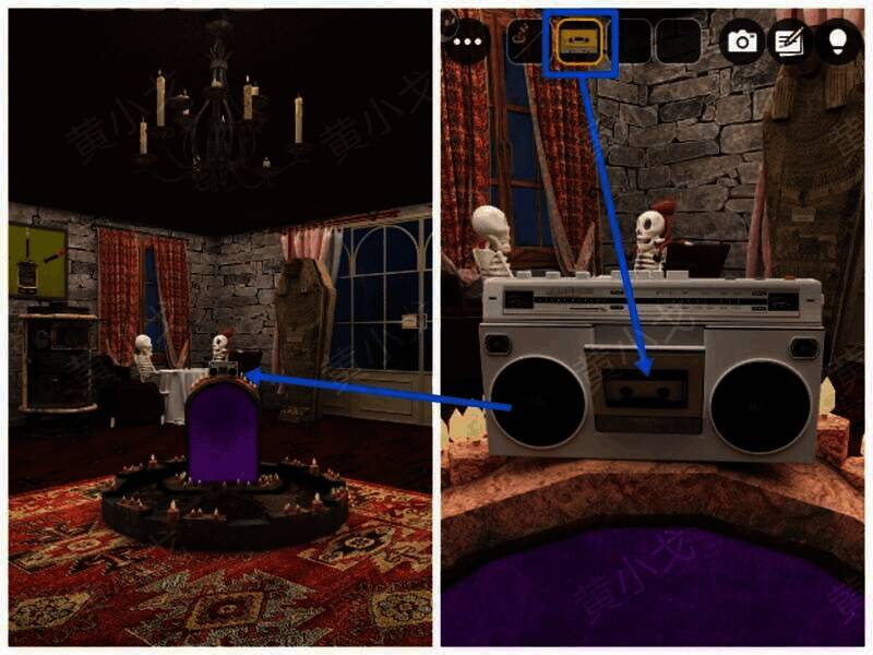 墓碑上收音机放入磁带图片