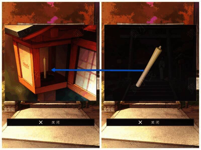 打开右侧未点火灯笼获得蜡烛画面