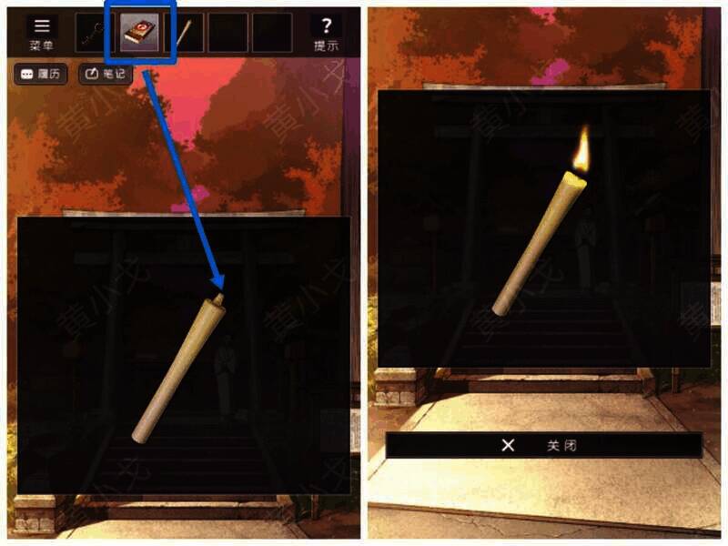 用火柴点燃蜡烛画面