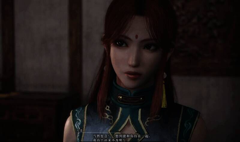 游戏中主角与男武将交谈画面