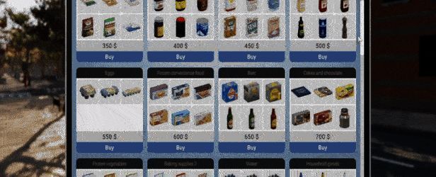 Cafemart Simulator游戏中的咖啡馆与超市画面