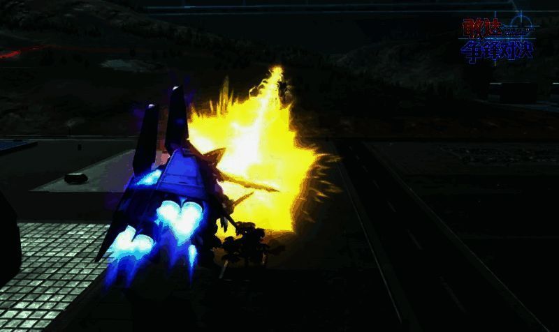 欧贝隆机动装甲形态左右移动照射技能展示