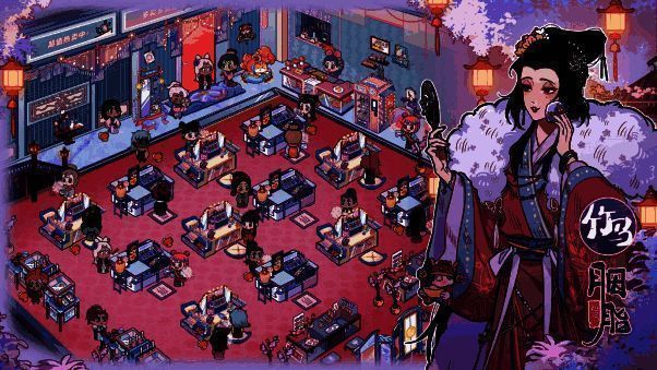 《竹马胭脂铺》店铺发展不同阶段画面